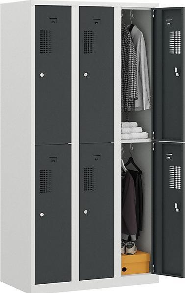 Actual product image eurokraft basic Locker, 6 compartments, width 900 mm (90 cm, 180 cm)