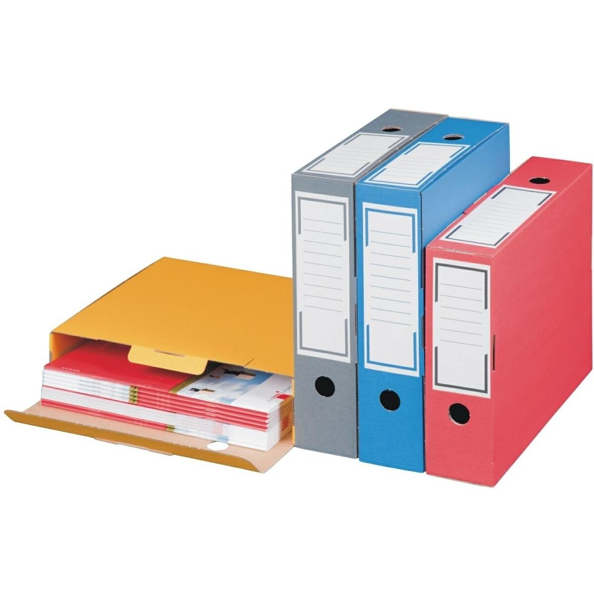 Smartboxpro, Dokumentenablage, Archivschachtel 80x265x325mm anthrazit/weiss