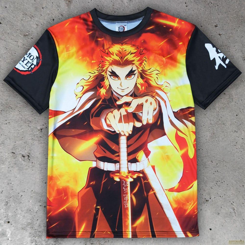 POPbuddies, Shirt, Demon Slayer: Kimetsu no Yaiba T-Shirt Kyojuro Rengoku Grösse L, (L)