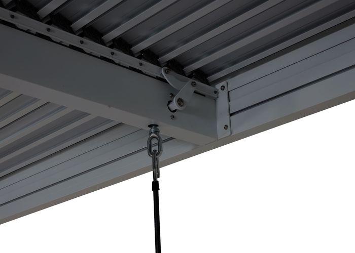 Actual product image Mendler Pergola HWC-L46 with side wall, slatted pavilion roller blind, 11cm aluminium frame, storm-proof (300 cm, 400 cm)