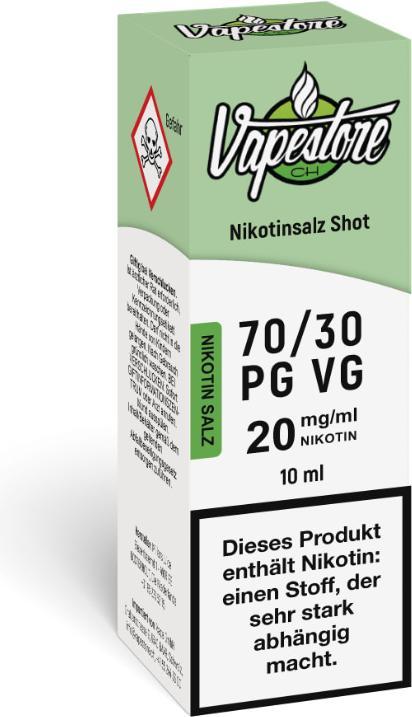 Immagine prodotto Vapestore Salz Nikotin Shot 70PG/30VG