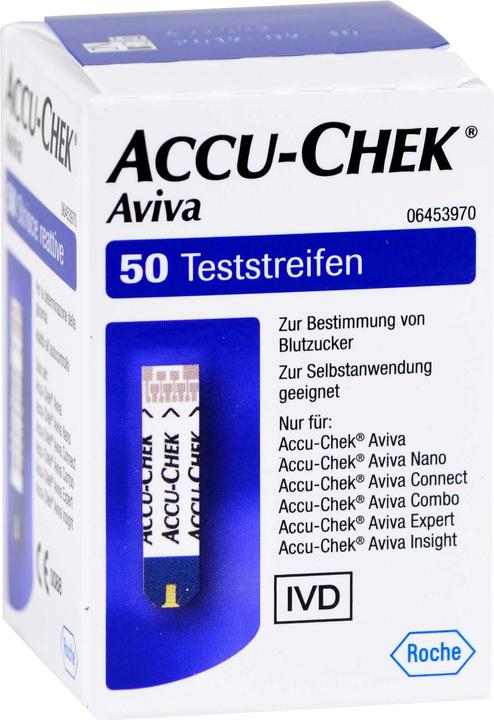 Produktbild Roche Accu-Chek Aviva Blutzucker Teststreifen, 50 St. Teststreifen (Teststreifen)