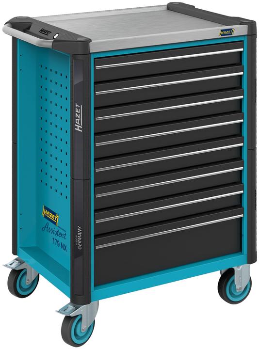 HAZET Werkstattwagen Assistent 179NX-8 ∙ Schubladen, flach: 7 x 81 x 522 x 398 mm ∙ Schubladen, hoc… (8x)