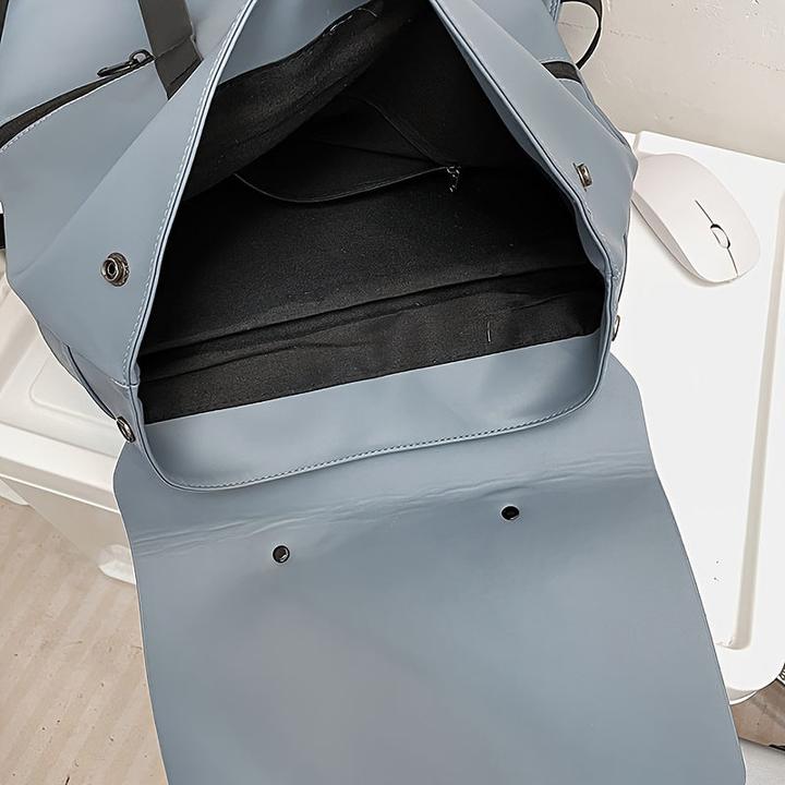 Image du produit Only-Bags.Store Sac à dos en cuir PU, sac d'école imperméable, sac à dos unicolore pour hommes et femmes