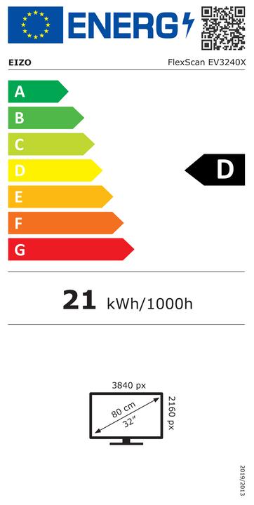 Energie-Label Eizo FlexScan EV3240X (3840 x 2160 Pixel, 31.50")