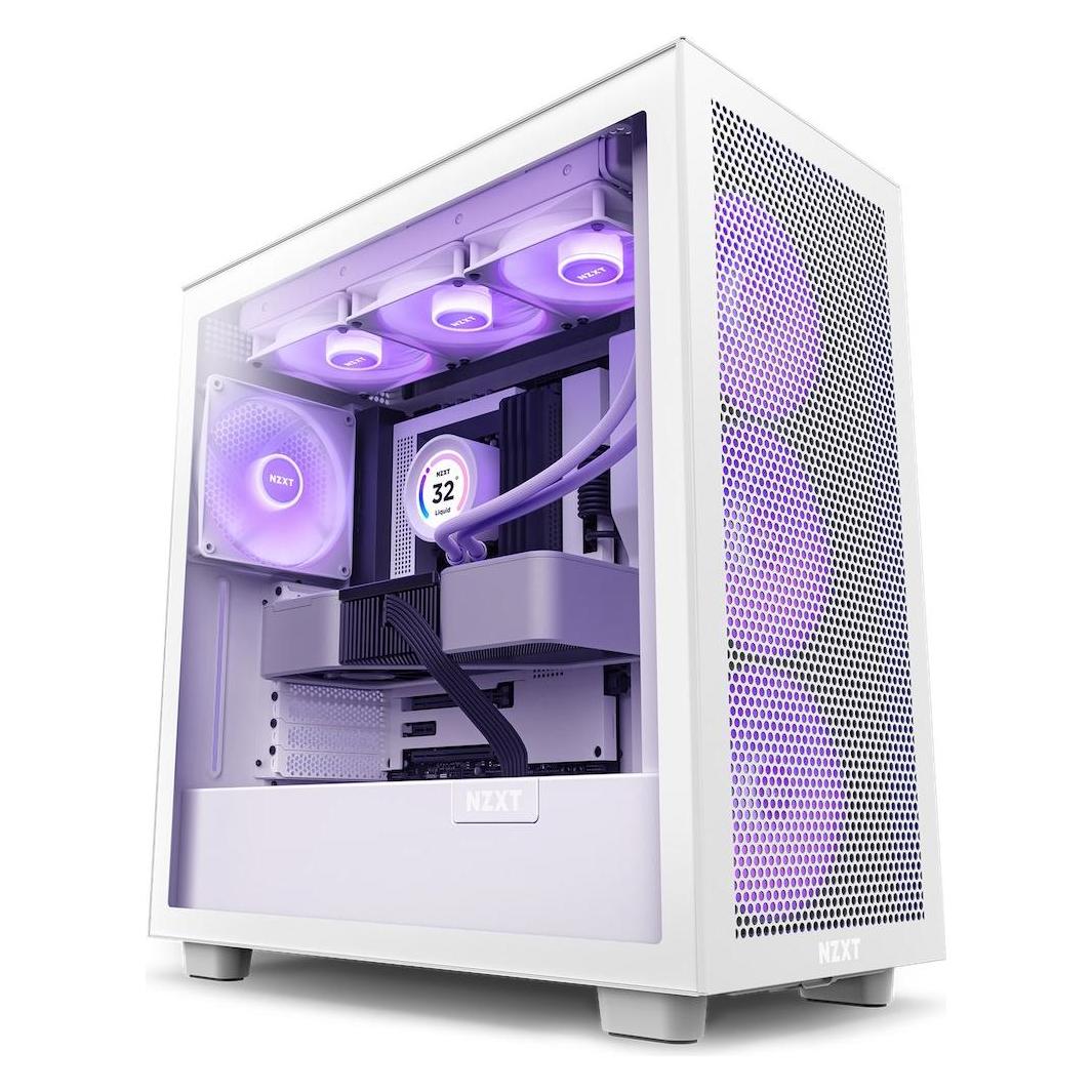 NZXT H7 Flow RGB (ATX, Micro-ITX, Mini-ITX), PC Gehäuse, Weiss