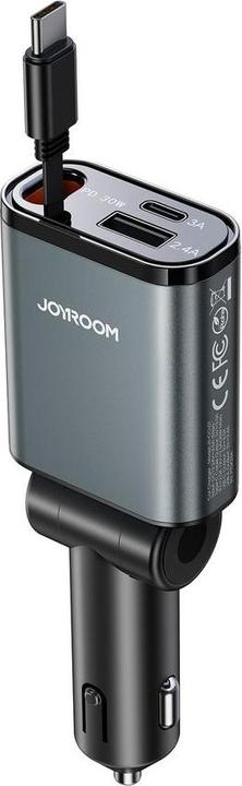 Actual product image Joyroom 3-in-1 Car Charger with Retractable USB-C Cable