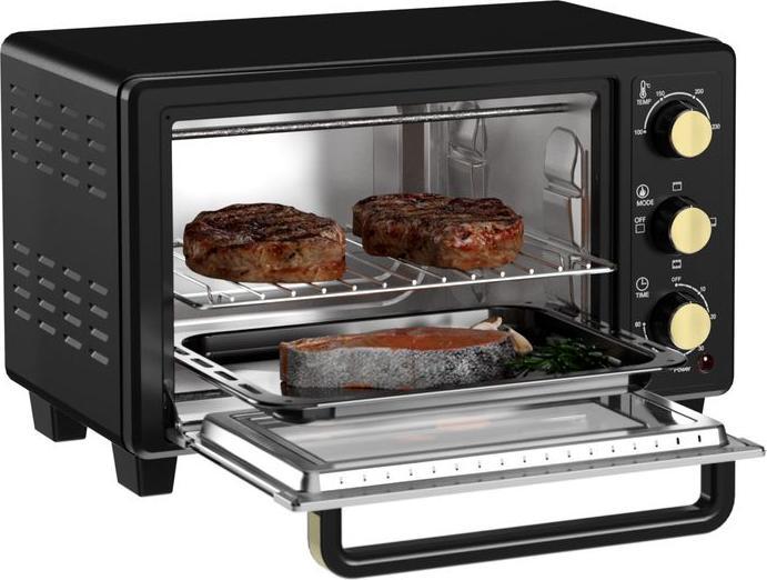 Immagine prodotto Swisshandel24 Minibackofen 16 L 1400W Mini Backofen 100-230℃ 60 Min. Timer Schwarz