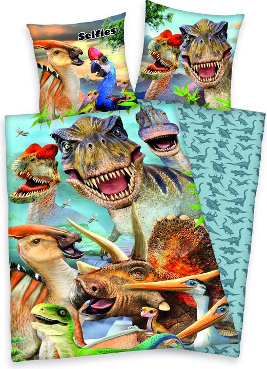 Actual product image Herding Selfies Dinosaur Bed Linen