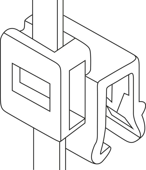 Actual product image HellermannTyton CABLE TIE T50ROSEC5A-MC5 (Fixing loops, 200 mm, 500 pcs.)