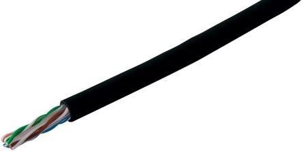 Actual product image RS PRO CAT6 4 TP UTP BLK EXTERNAL USE 100M (U/UTP, CAT6, 100 m)