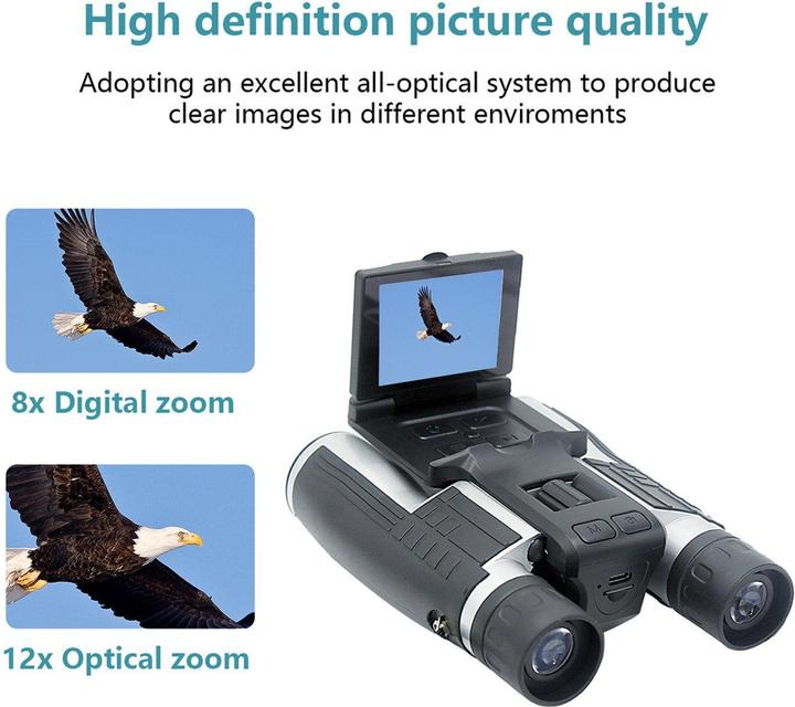 Produktbild Wellcraft Feldstecher mit Kamera und Display (12 x, 32 mm)