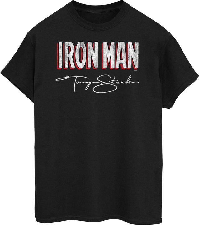 Actual product image Womens/Ladies Iron Man AKA Tony Stark Cotton Boyfriend T-Shirt (L)