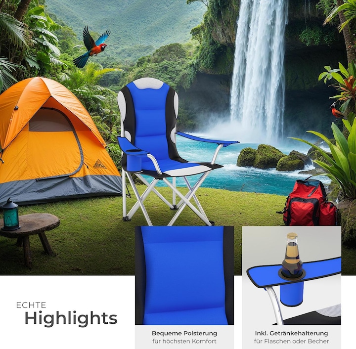 Actual product image tectake Camping chair