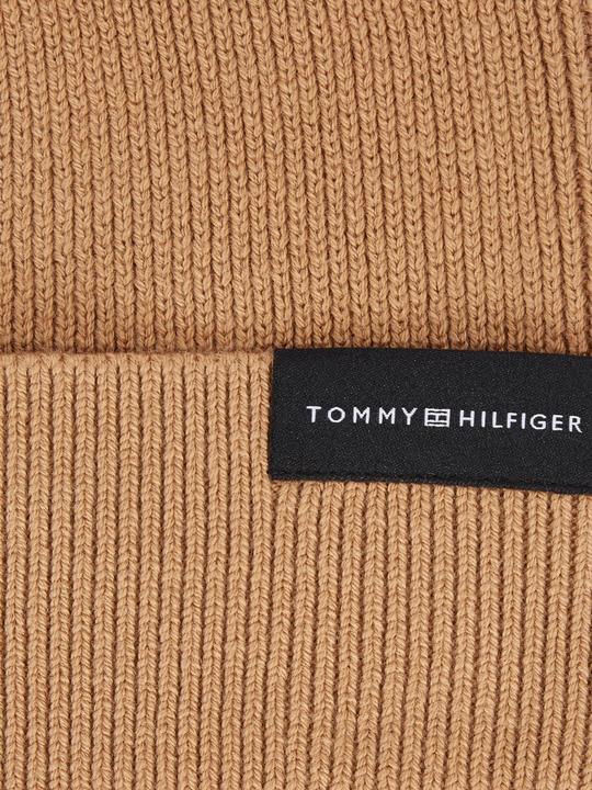 Actual product image Tommy Hilfiger Men's Uptown Wool Beanie Knitted Hat, Camel, One Size (One size)