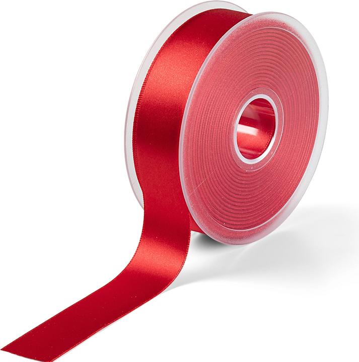 Prym Satinband, beidseitig glänzend, dunkelrot 25 mm, Coupon 3 m, 100 % PES (Geschenkband, 1 x)