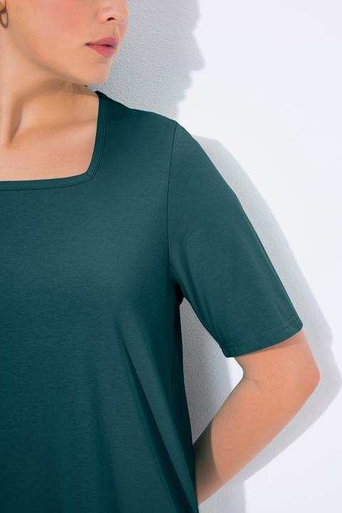 Actual product image Ulla Popken Essential Square Neck Stretch Tee (62)
