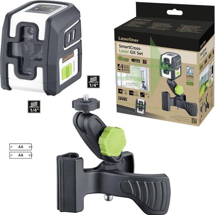 Actual product image Laserliner SmartCross-Laser GX Set Cross line laser Range (max.): 40 m