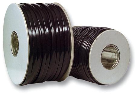 Productafbeelding Modulaire flatcable 6 geleiders zwart. Geleiders: 6 Modulaire kabel 6c zwart 100m (100 m)