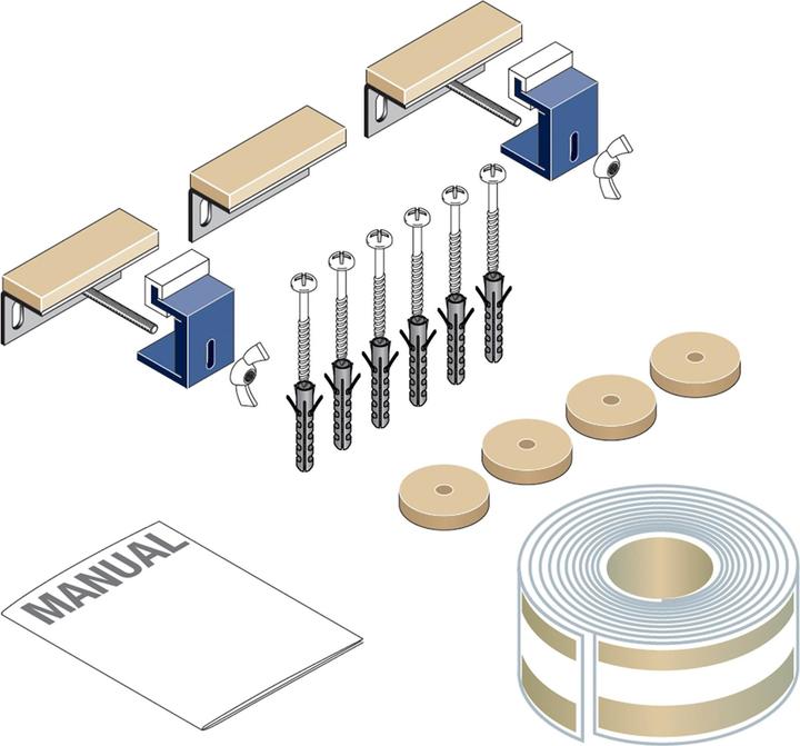 Image du produit Laufen Kit dinsonorisation pour receveurs de douche jusquà 120cm, H2989880000001