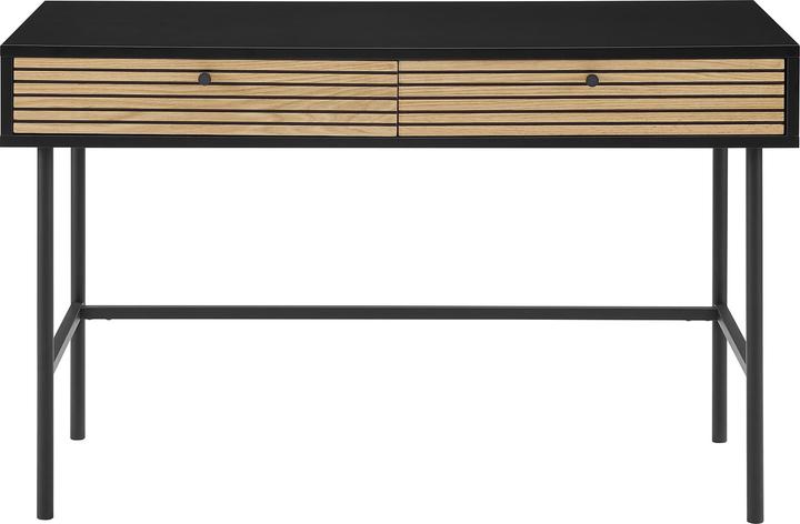 Immagine prodotto SalesFever Scrivania in vero legno impiallacciatox75 nero (120 x 50 x 75 cm)