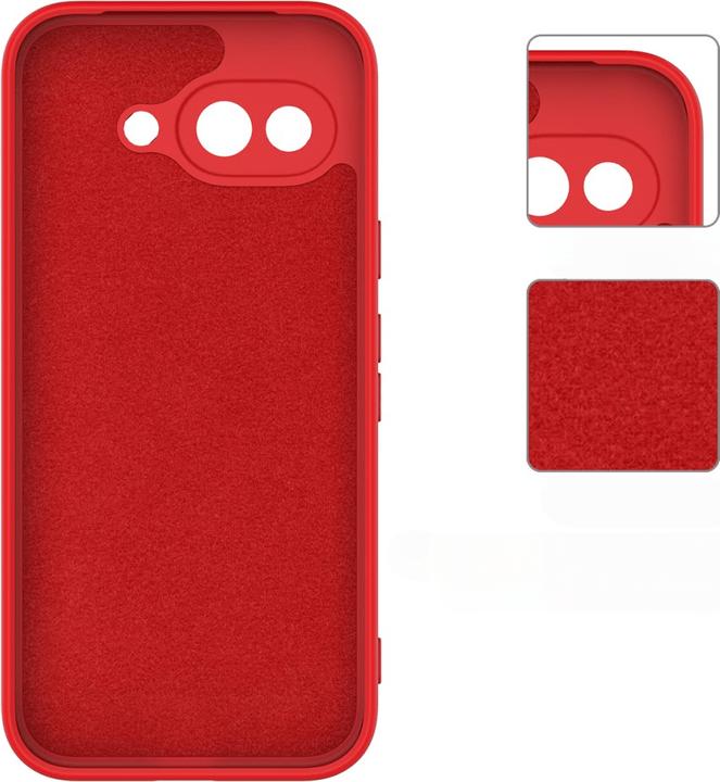 Actual product image Cover-Discount Google Pixel 9a - Silikon Gummi Hülle mit Riemen (Google Pixel 9a)