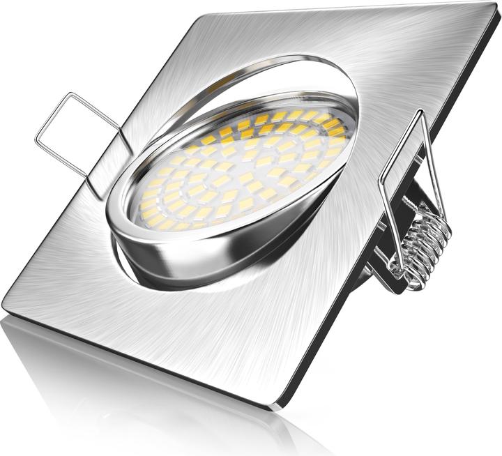 Immagine prodotto Brandson Faretto da incasso a LED, spot da soffitto orientabile, acciaio inox, 320 lumen, bianco caldo (320 lm)