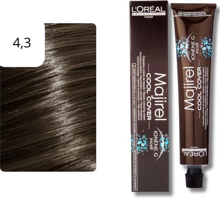 Image du produit L'Oréal Professionnel Majirel Cool Cover (4,3 brun brun moyen beige doré)