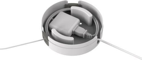 Produktbild Hama Kabelbox rund, Wandmontage, integr. Kabelführung, 18,0 x 5,5 cm, Weiss