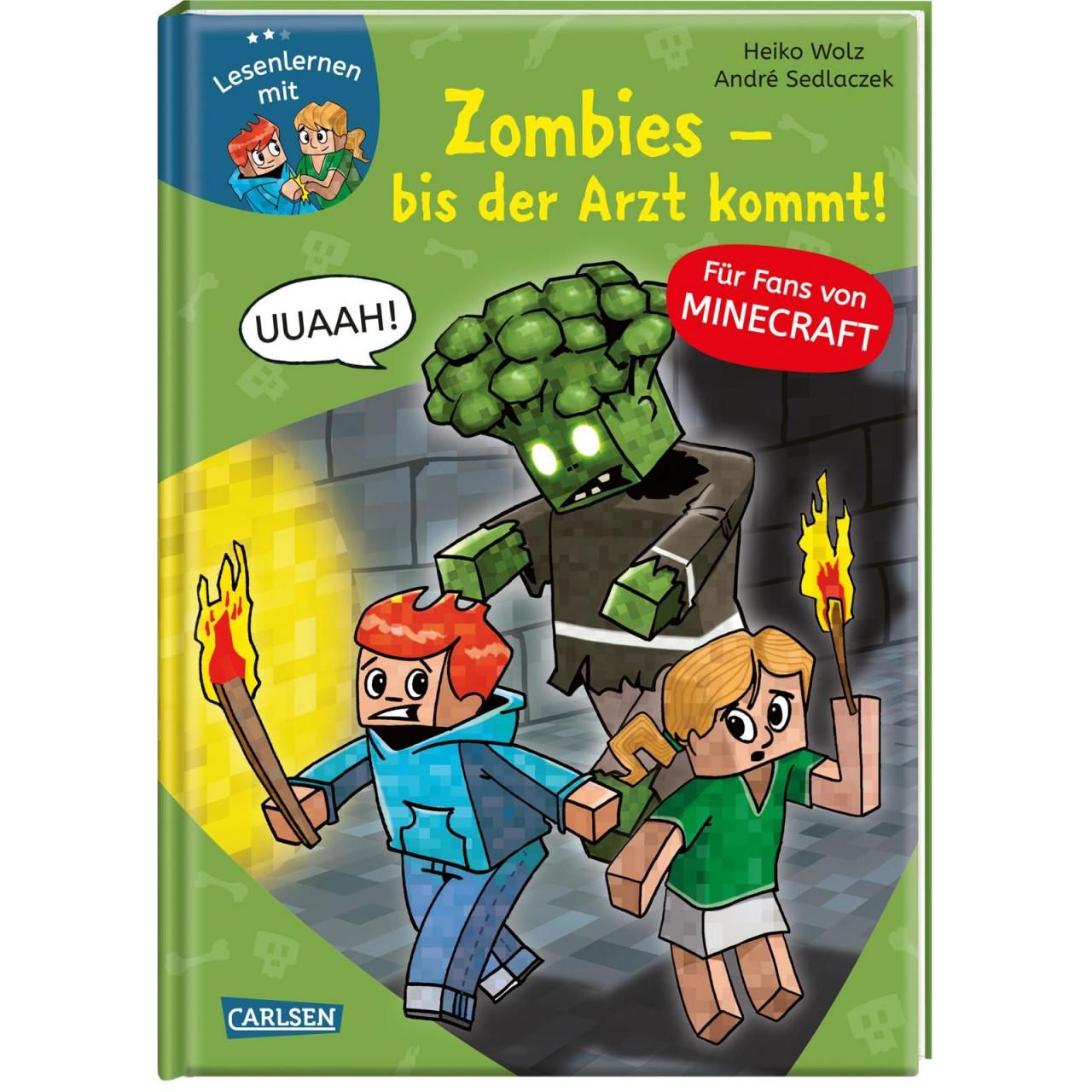 Lesenlernen mit Spass - Minecraft Band 1: Zombies, bis der Arzt kommt, Kinderbücher von Heiko Wolz, André Sedlaczek
