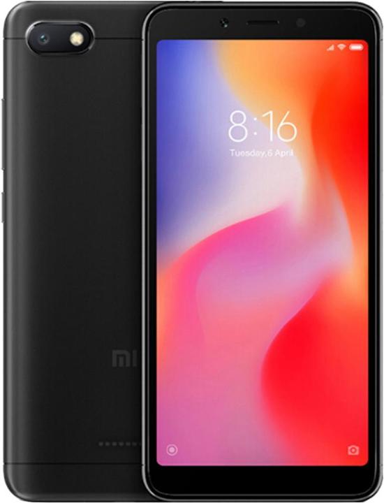 Actual product image Xiaomi Redmi 6A (16 GB, Black, 5.45", Dual SIM + SD, 4G)