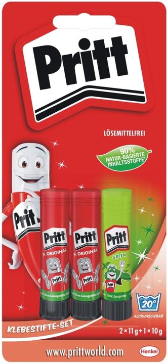 Actual product image Pritt Glue stick set with glitter stick 11 g, 3 pieces