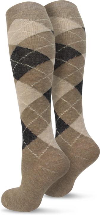 Actual product image Normani 3 pairs of alpaca knee socks check design (pack of 3, 39 - 42)