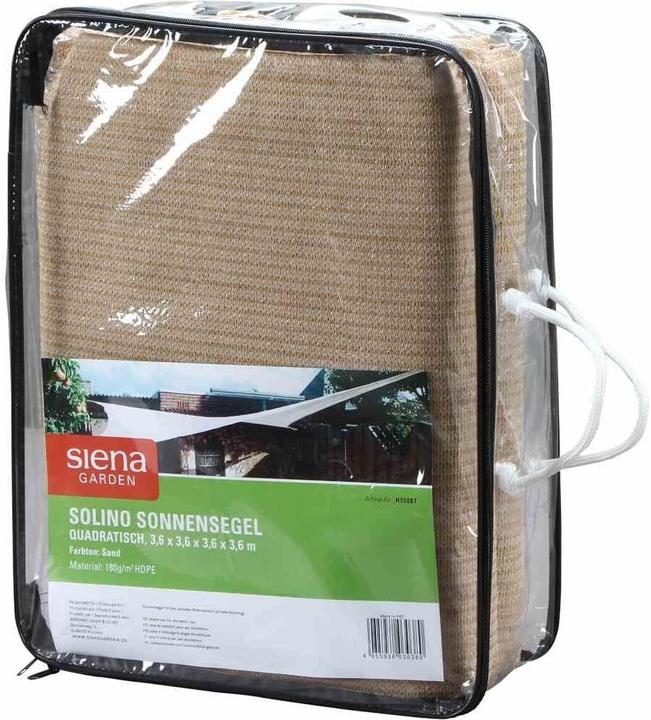 Produktbild Siena Garden Solino Set 3,6m quadratisch Sand + Zubehör (360 x 360 cm)