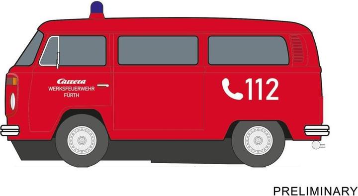 Produktbild Carrera 20032083 - VW Bus T2b Feuerwehr, Front-, Rück- und Bremslicht, Blaulicht