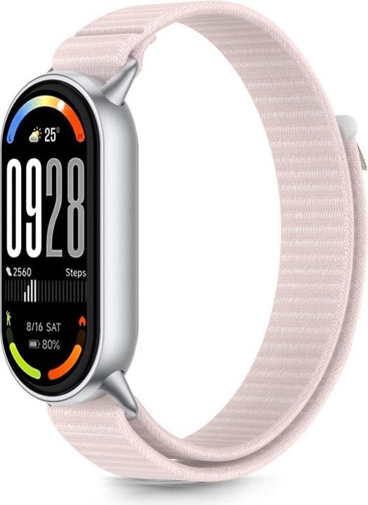 Produktbild 4Kom Tech-Protect Nylon Pro Strap für Xiaomi Smart Band 8 / 9 / 10 / NFC - Pink Grau (100% Nylon)