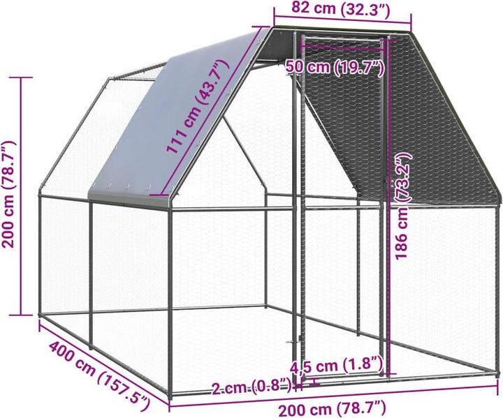 Produktbild vidaXL Hühnerkäfig