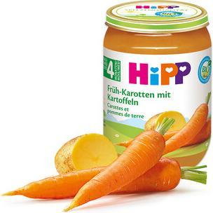 Produktbild Hipp Bio Früh Karotten mit Kartoffeln Glas 190 g (305 g)