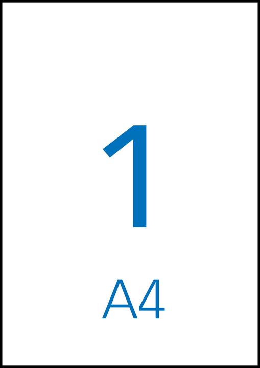 Actual product image Apli Universal labels, a4, 210x297 mm, 10 pieces, white