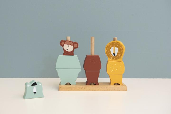 Actual product image Trixie Baby Wood pile puzzle animals