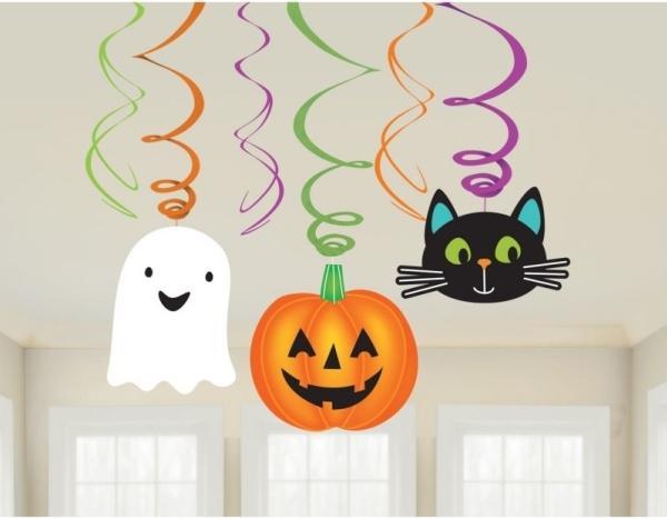 Amscan 6 Deko-Spiralen Hallo-ween Friends