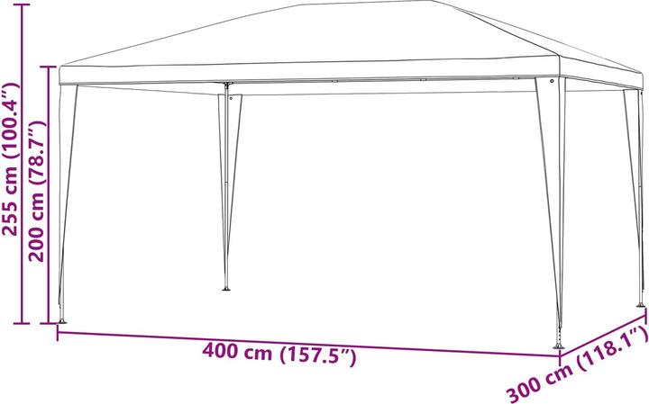 Produktbild vidaXL Outdoor Partytent (400 cm, 300 cm)