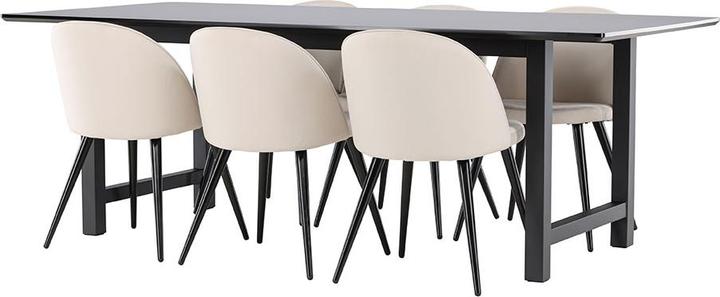 Produktbild Ebuy24 Essgruppe Oslo schwarz (MDF)