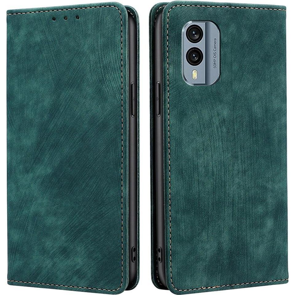 Cover-Discount Nokia X30 - Stand Flip Case Hülle grün (Nokia X30), Smartphone Hülle, Grün