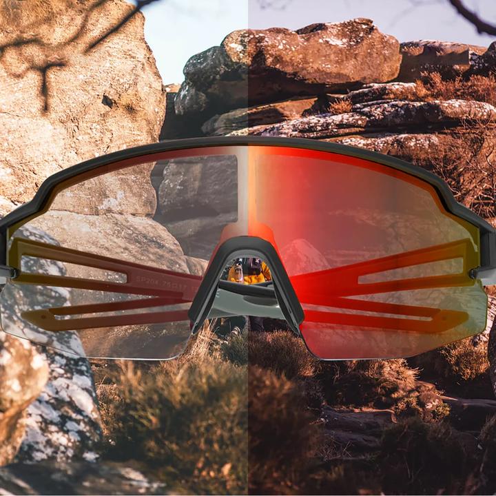 Produktbild Rockbros Cycling Glasses Photochromic UV Protection with Corrective Insert Orange Lenses - Black (Schwarz, Orange)