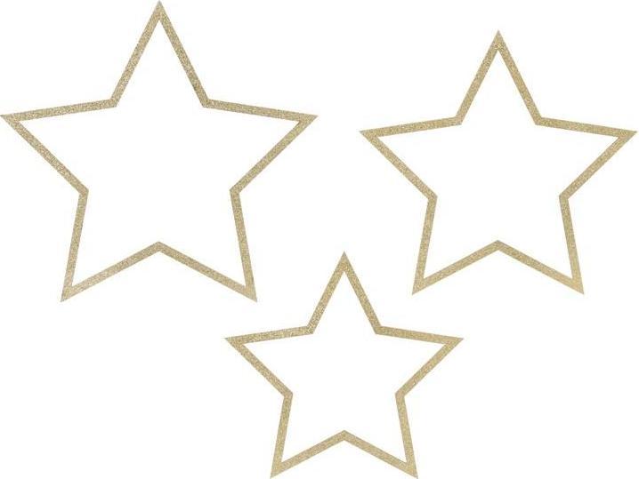 Produktbild Partydeco Hanging decorations Stars, mix (1 pkt / 3 pc.) (3 Stück)