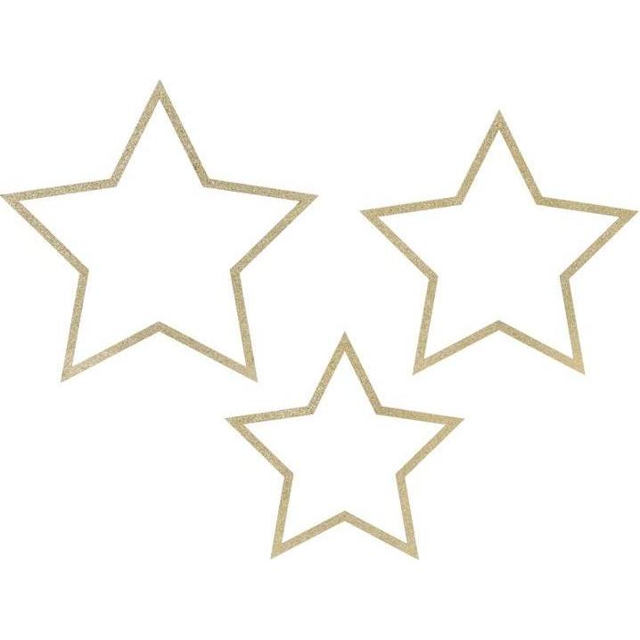 Partydeco Hanging decorations Stars, mix (1 pkt / 3 pc.) (3 Stk.)