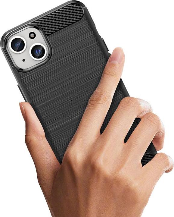 Image du produit Hurtel Étui souple à motif carbone pour iPhone 15 Plus Étui carbone - noir (Apple iPhone 15 Plus)