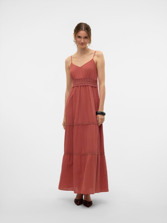 Immagine prodotto Vero Moda Normal geschnitten V-Ausschnitt Verstellbare Träger Langes Kleid Kleid (L)