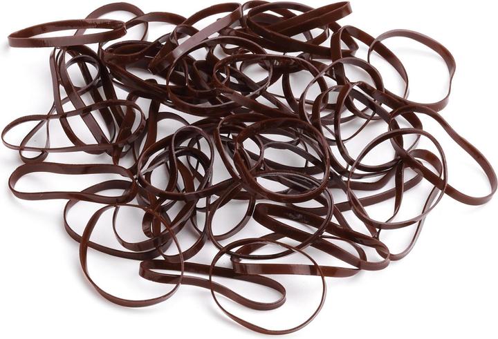 Produktbild DailyGo Haargummi Silikon 2 cm 60 Stück, braun (Haargummi)